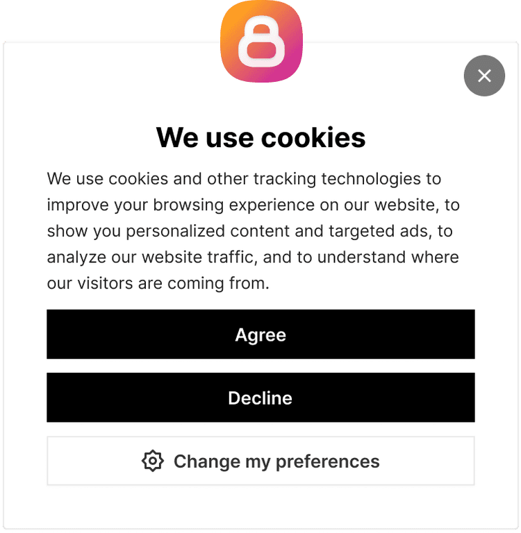 GDPR Cookie Consent Popup